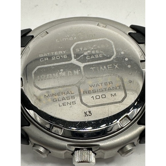 Timex Mens Watch Indiglo Ironman Chronograph Analog New Battery 36MM 8" Rare U6 - Picture 8 of 10